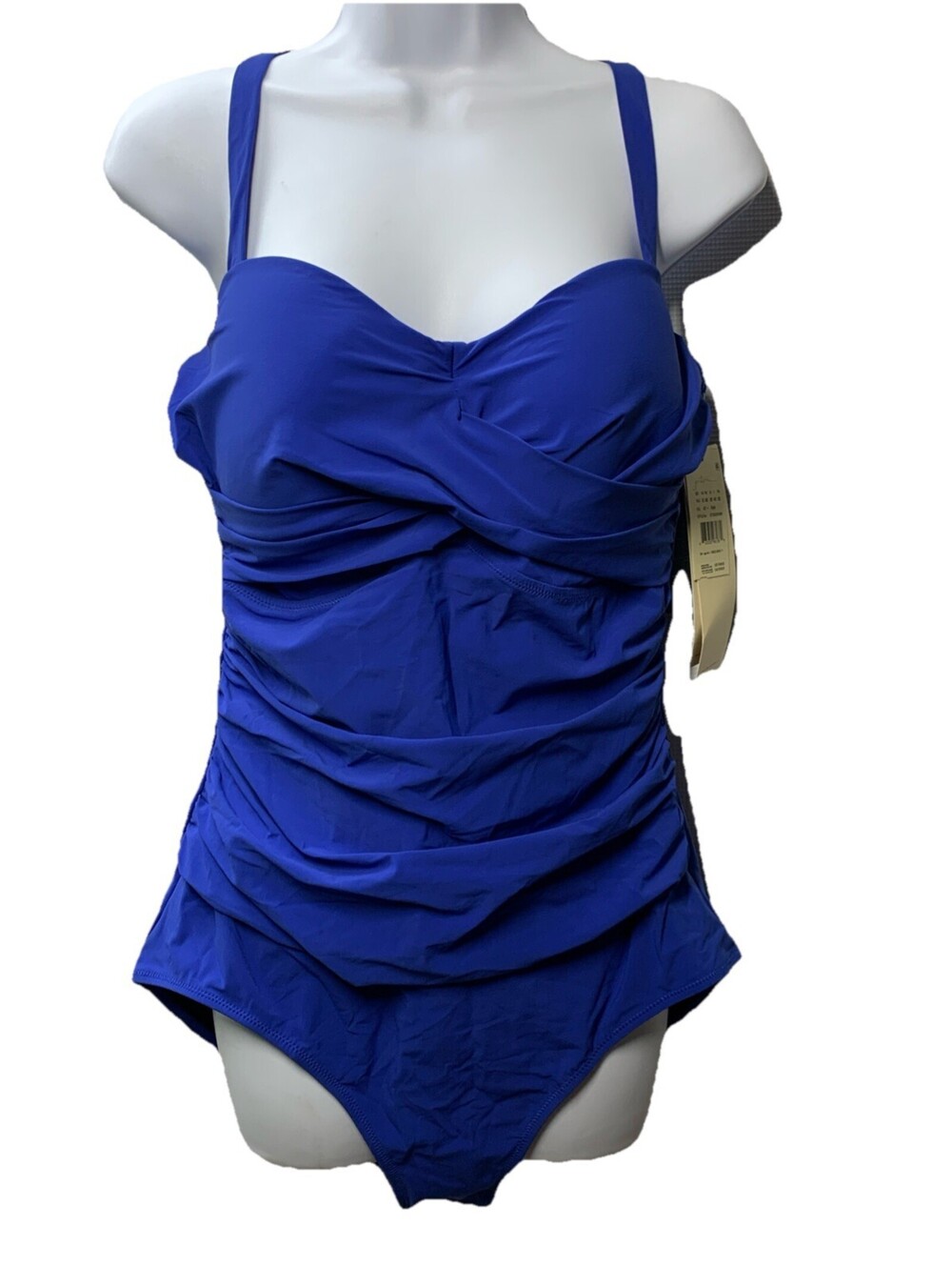 Profile by Gottex Tutti Frutti Solid Women's One-Piece Swimsuit Royal Size 16D